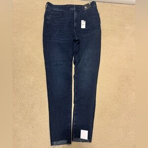 Express Dark Blue Women's Straight Leg Jeans